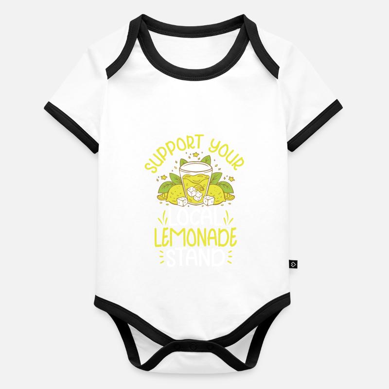 Lemonade Rack Jus de citron fait maison Body Bébé bio contrasté manches courtes