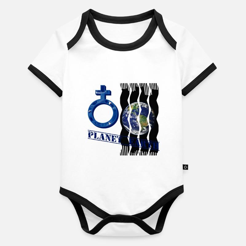 Baby Bio-Kurzarm-Kontrastbody