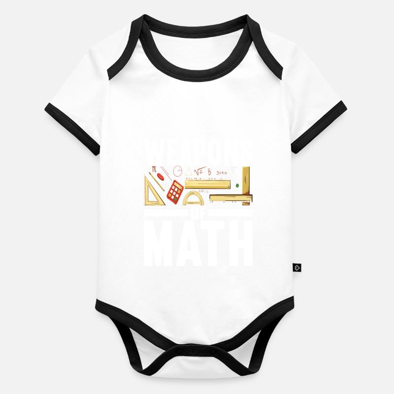 Professeur de mathématiques Body Bébé bio contrasté manches courtes