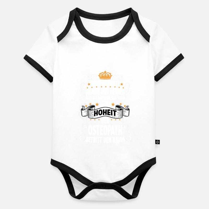 Osteopath T witziges Spruch Motiv Osteopath Baby Bio-Kurzarm-Kontrastbody