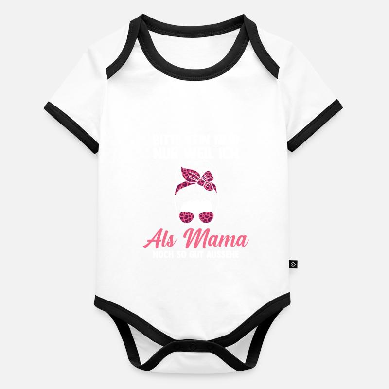 Mutter Mama - Baby Bio-Kurzarm-Kontrastbody - 