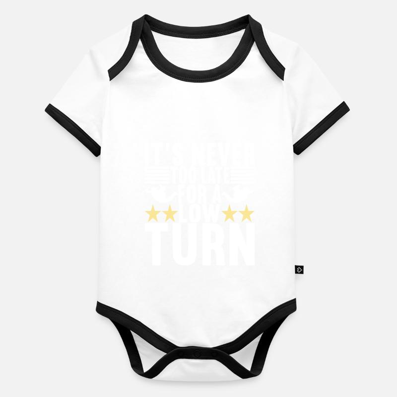 Fallschirm Fallschirmspringer Baby Bio-Kurzarm-Kontrastbody