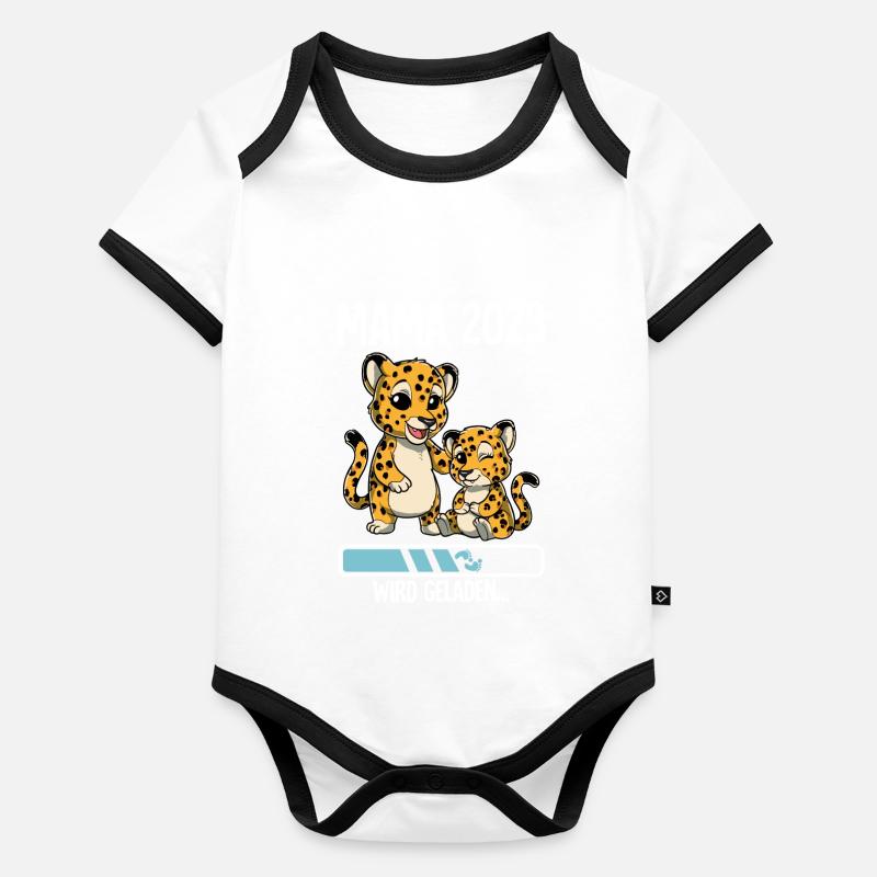 Werdende Mama 2023 Baby Bio-Kurzarm-Kontrastbody
