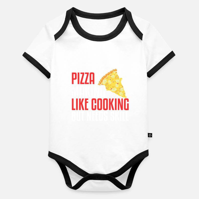 Faire de la pizza comme cuisiner mais nécessite des compétences Body Bébé bio contrasté manches courtes