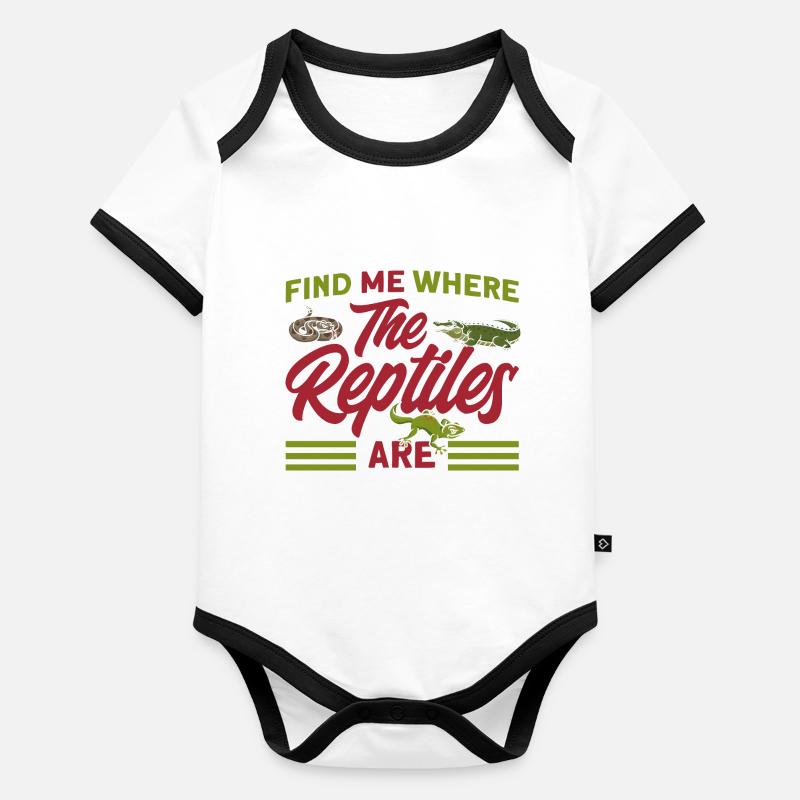 Reptiles Reptile Lovers Lizards Gift Organic Baby Contrasting Bodysuit
