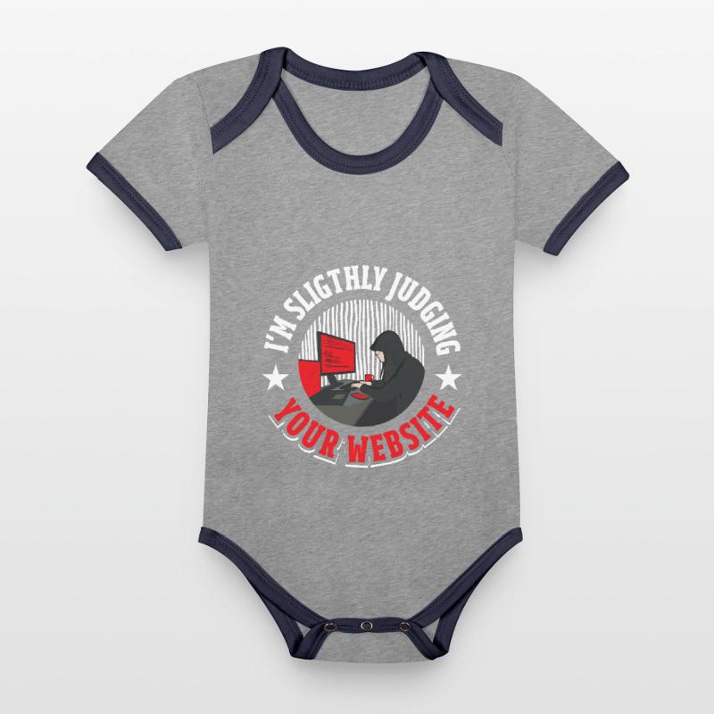 Software Entwickler Coder Baby Bio-Kurzarm-Kontrastbody