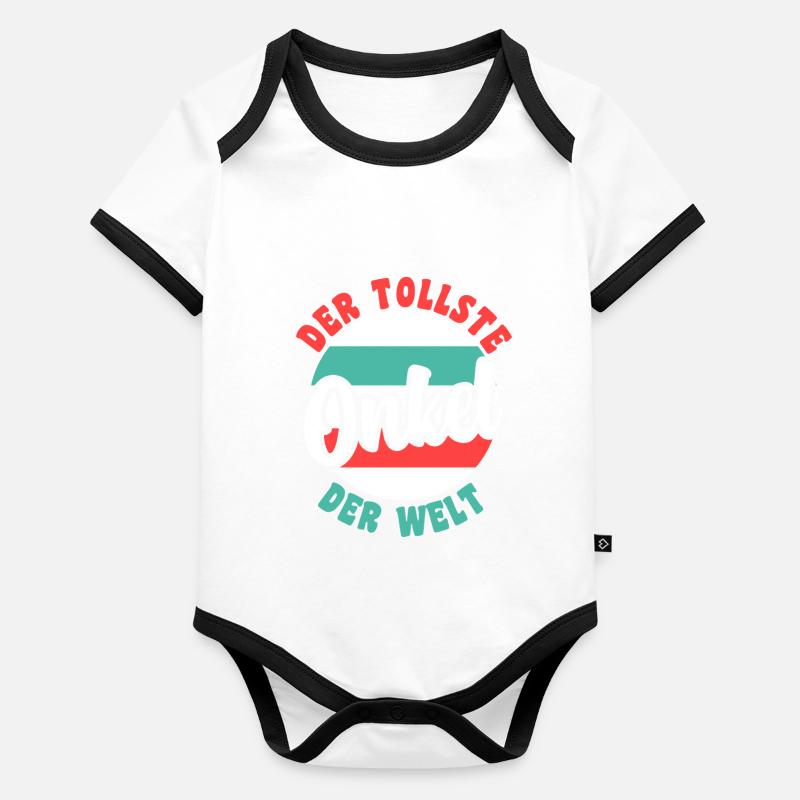 Patenonkel Pate Onkel Baby Bio-Kurzarm-Kontrastbody