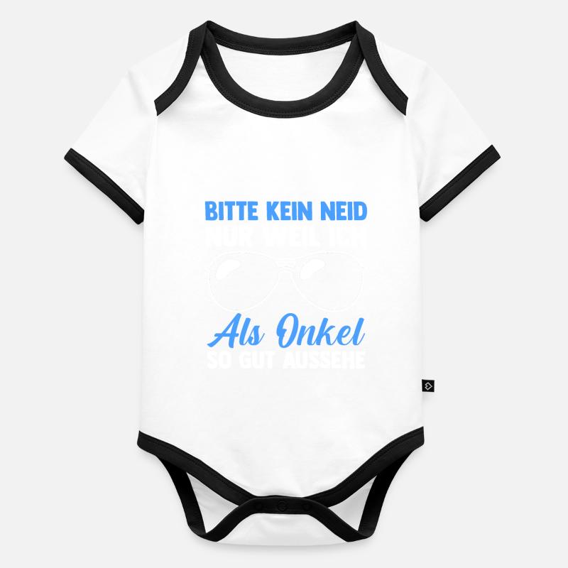 Patenonkel Pate Onkel Baby Bio-Kurzarm-Kontrastbody