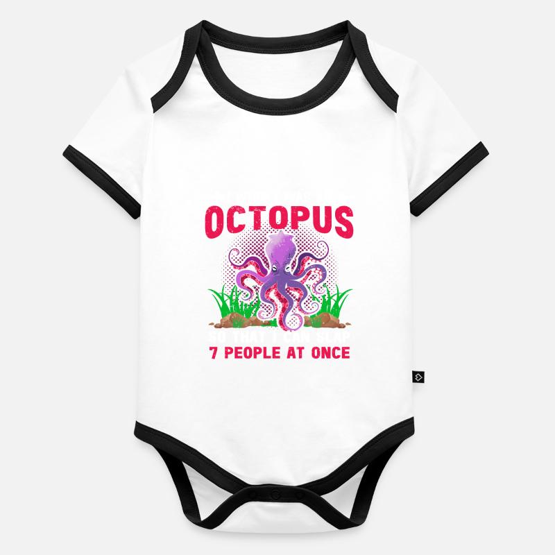 Octopus Octopus Sea Tentacle Octopus Octopus Octopus Organic Baby Contrasting Bodysuit