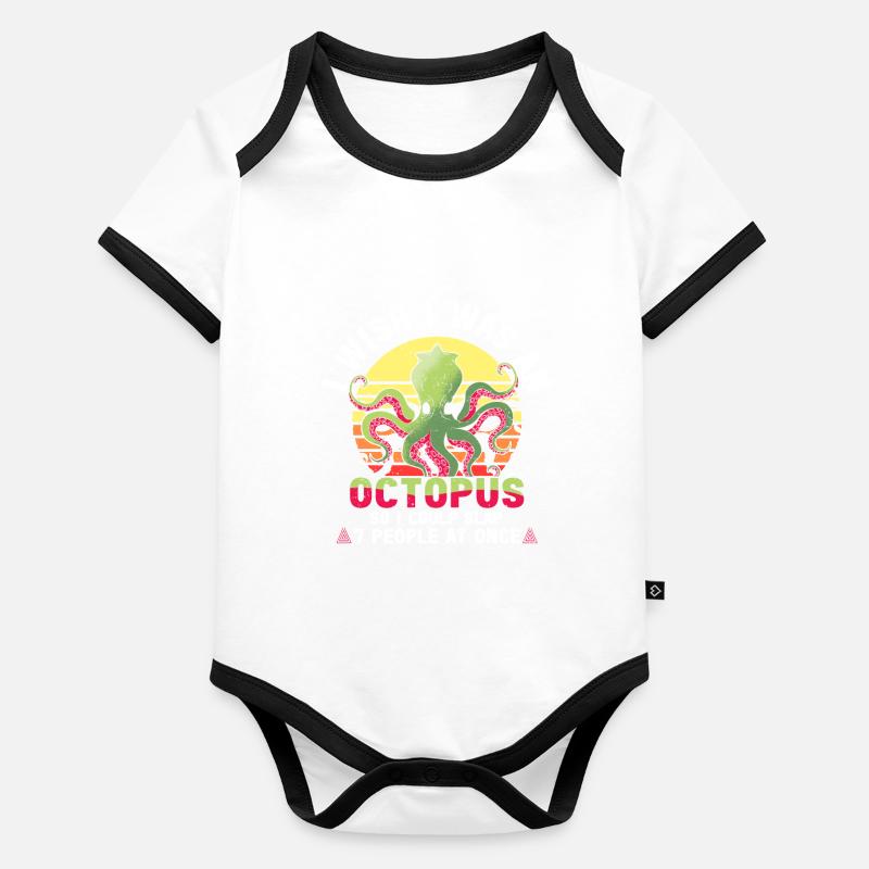 Octopus Octopus Sea Tentacle Octopus Octopus Octopus Organic Baby Contrasting Bodysuit