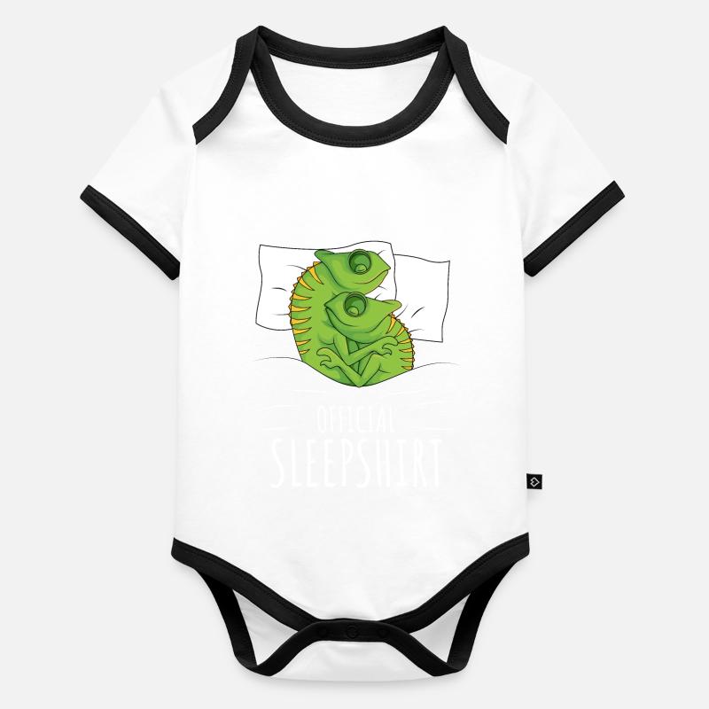 Chemise de nuit caméléon Body Bébé bio contrasté manches courtes