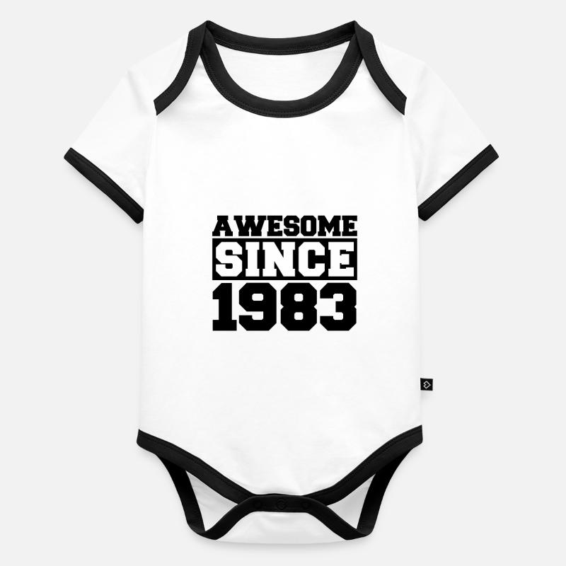 Génial depuis 1983 Body Bébé bio contrasté manches courtes