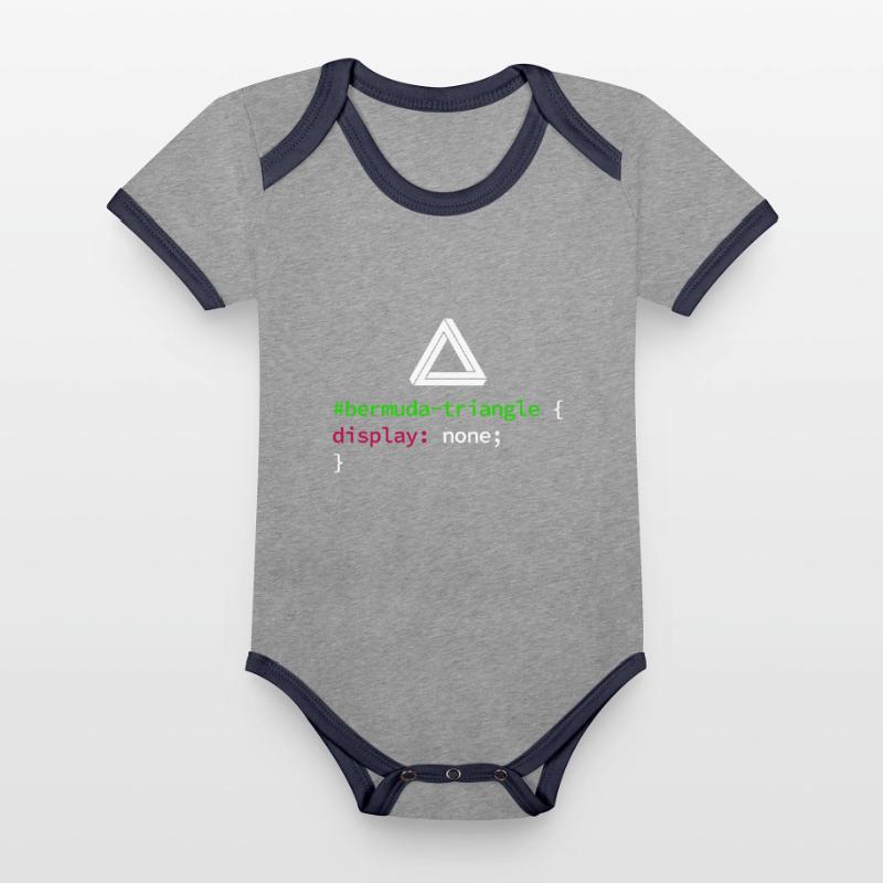 Web und CSS Programmierer Developer Coding Code Baby Bio-Kurzarm-Kontrastbody