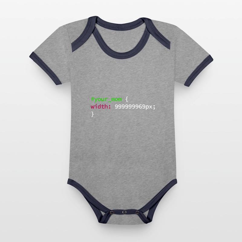 Web und CSS Programmierer Developer Coding Code Baby Bio-Kurzarm-Kontrastbody