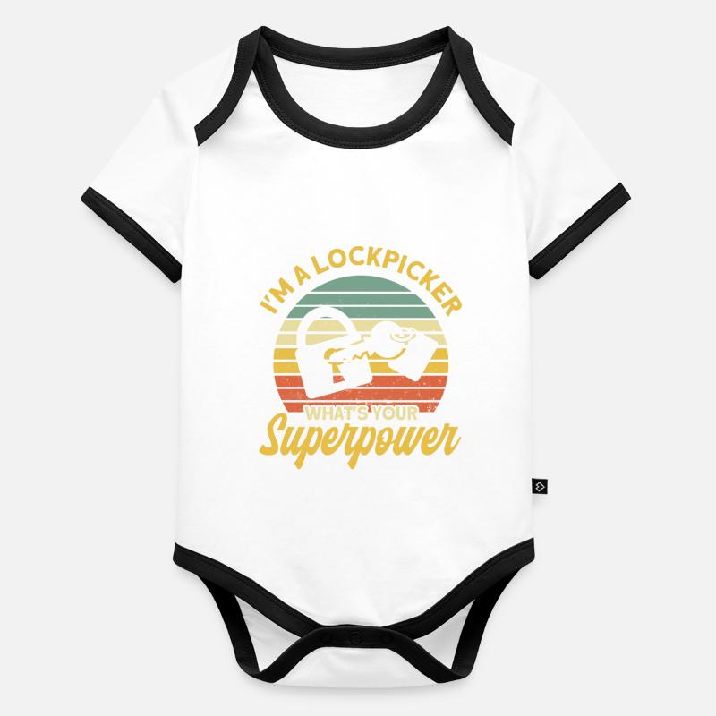 Locksmith Lock Picking Employee Locksmith Organic Baby Contrasting Bodysuit