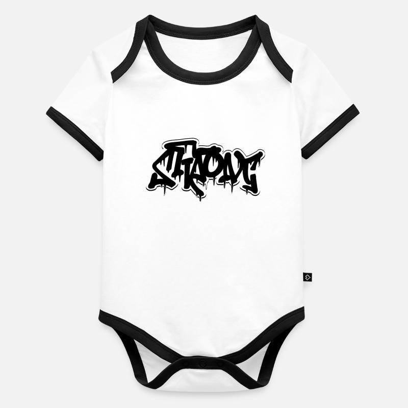 Strong Baby Bio-Kurzarm-Kontrastbody