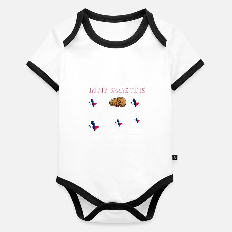 Things I do in my spare time Texas Organic Baby Contrasting Bodysuit