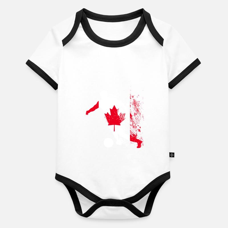 de l’équipe nationale du Canada Body Bébé bio contrasté manches courtes