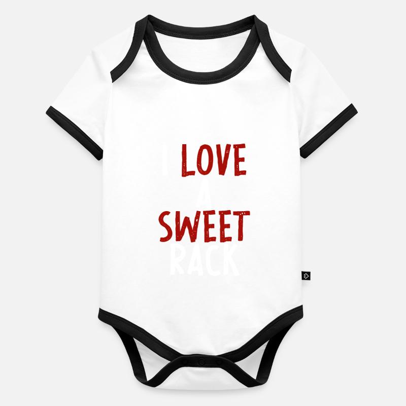I Love A Sweet Rack 4 Baby Bio-Kurzarm-Kontrastbody