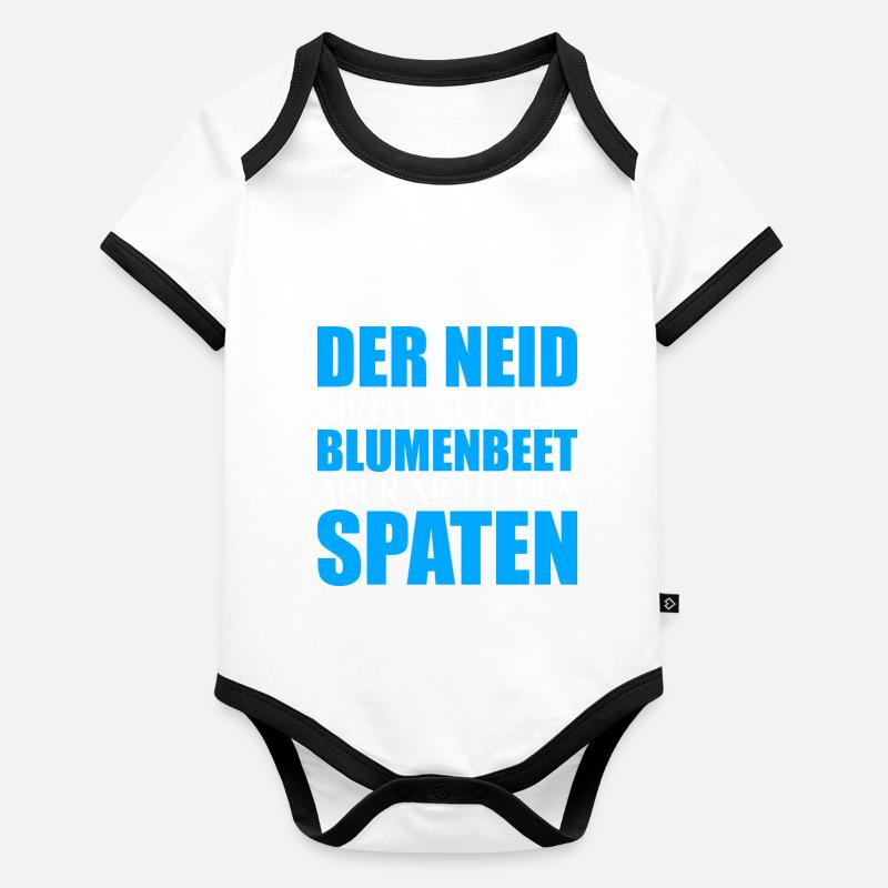 Neid Blumenbeet Spaten Baby Bio-Kurzarm-Kontrastbody