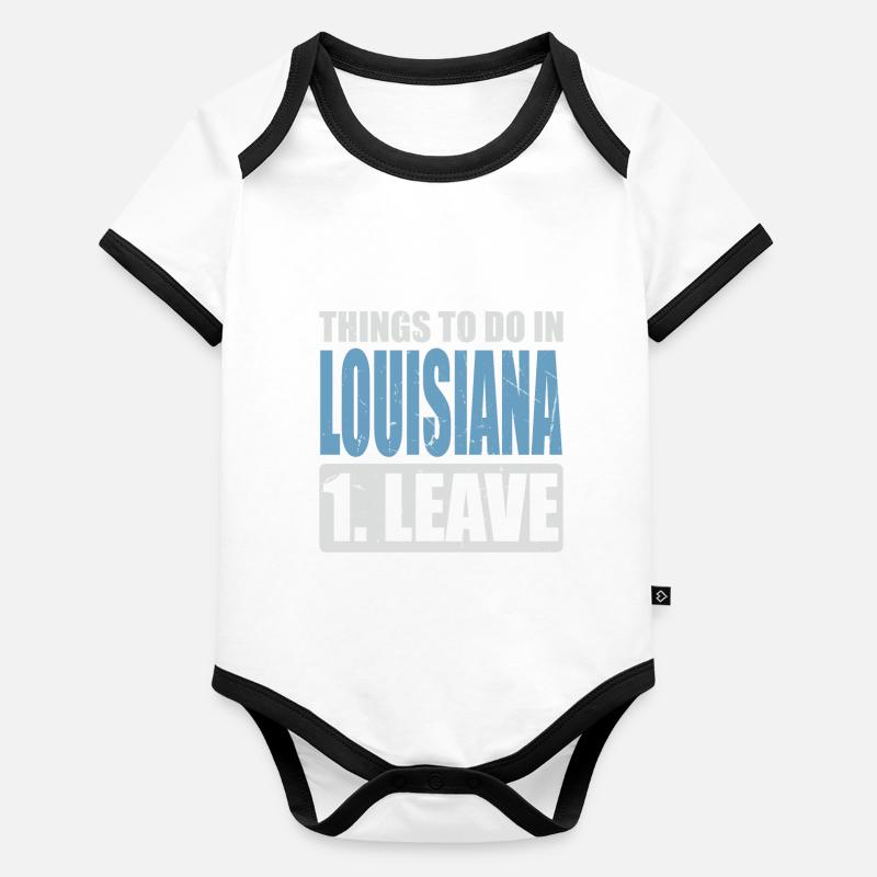 Mème de Louisiane Body Bébé bio contrasté manches courtes
