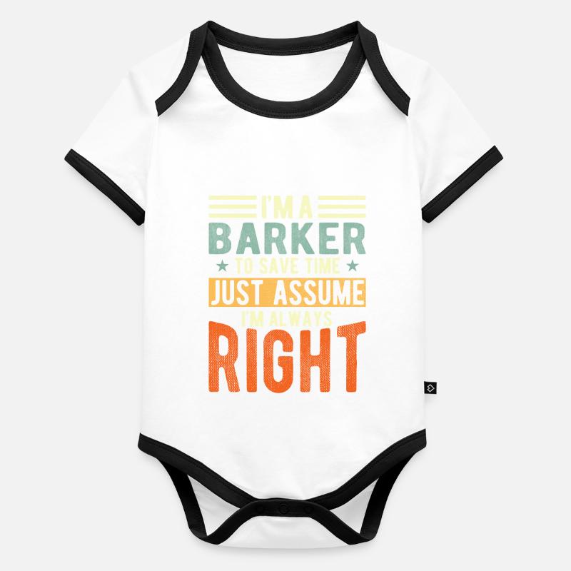 Barker Body Bébé bio contrasté manches courtes