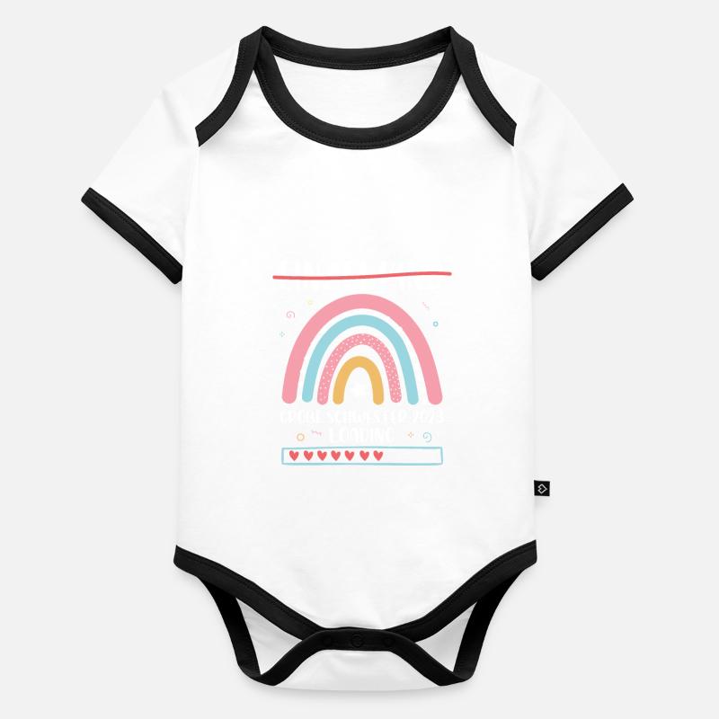 Große Schwester 2023 Loading Einzelkind Regenbogen Baby Bio-Kurzarm-Kontrastbody