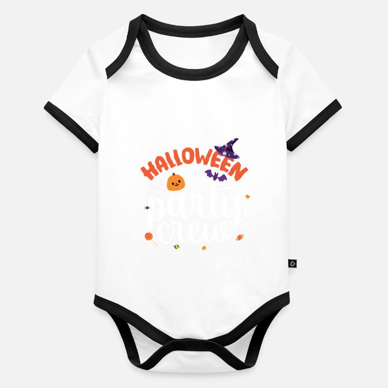 Halloween Party Crew Organic Baby Contrasting Bodysuit