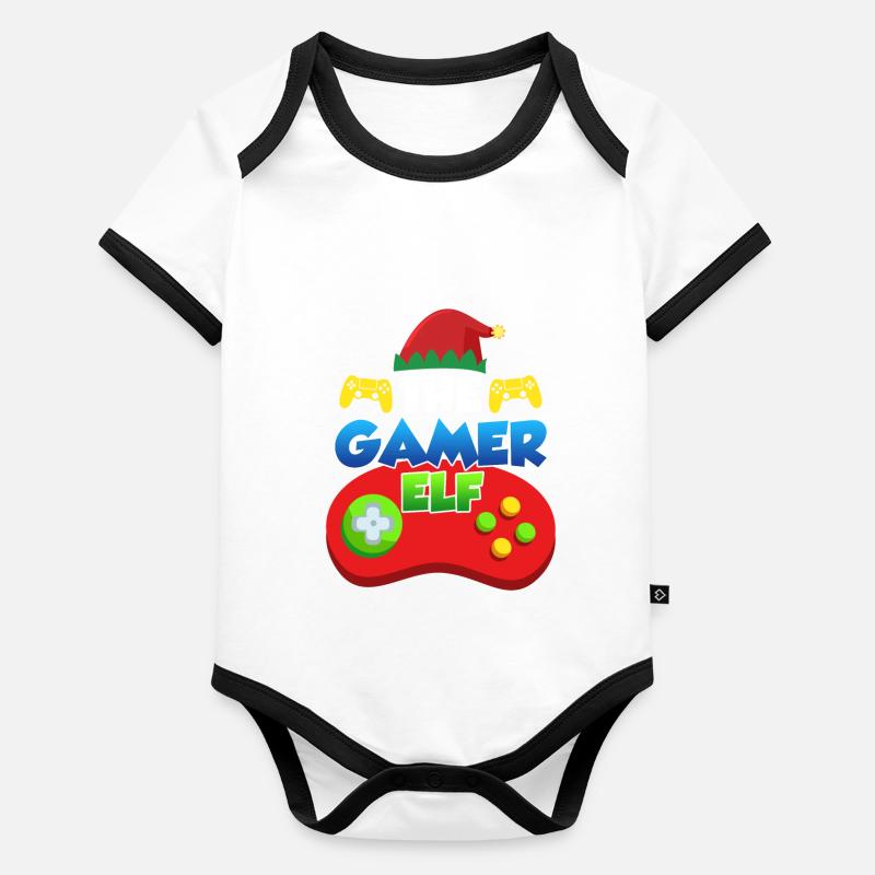 Le jeu Gamer Elf Body Bébé bio contrasté manches courtes