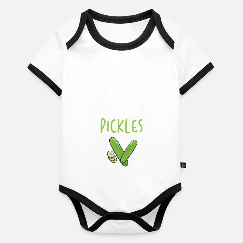 Cornichons de rire en direct Body Bébé bio contrasté manches courtes