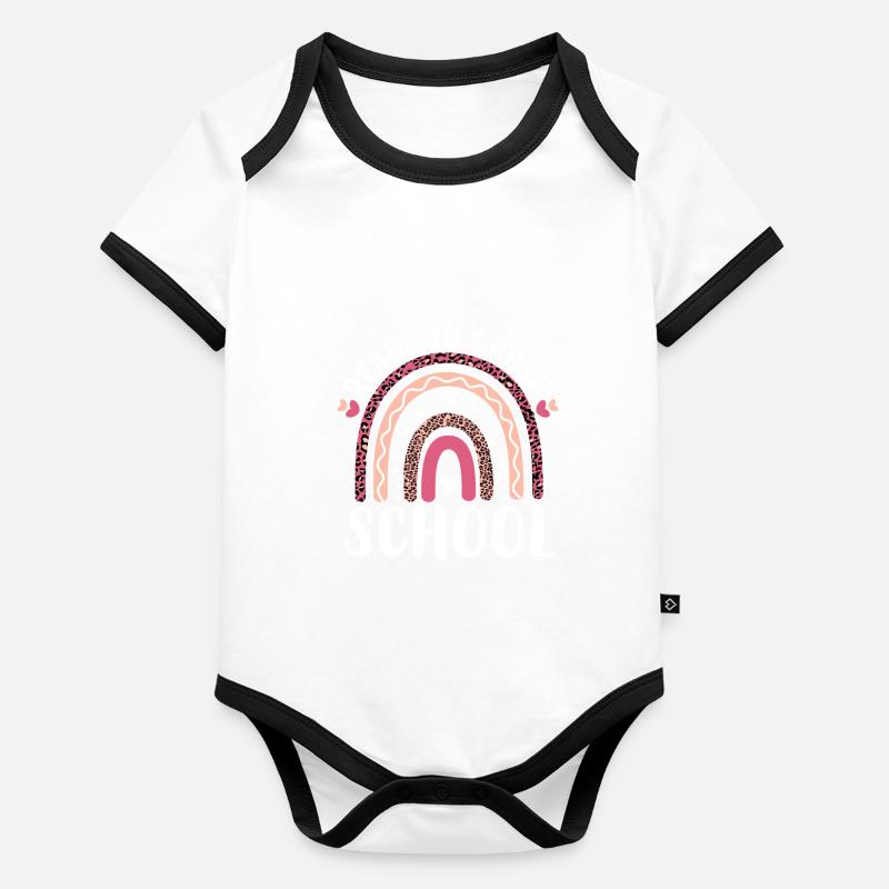 Schulkind Einschulung Ready To Crush School Baby Bio-Kurzarm-Kontrastbody