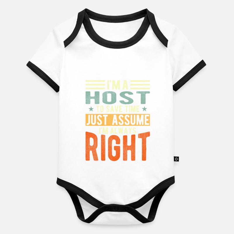 Host Organic Baby Contrasting Bodysuit