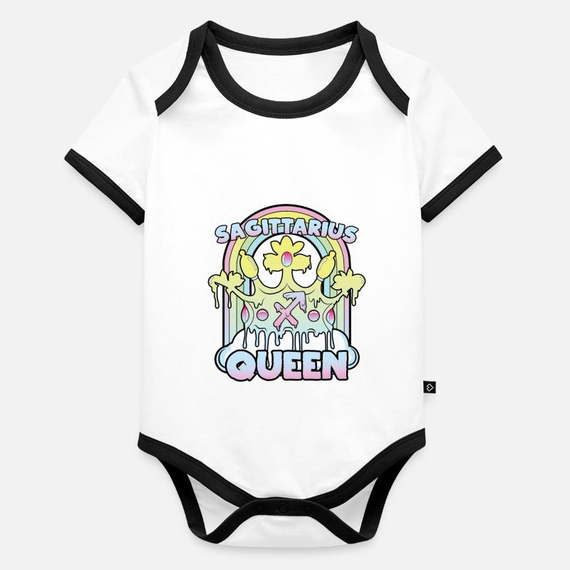 Schütze Queen Baby Bio-Kurzarm-Kontrastbody