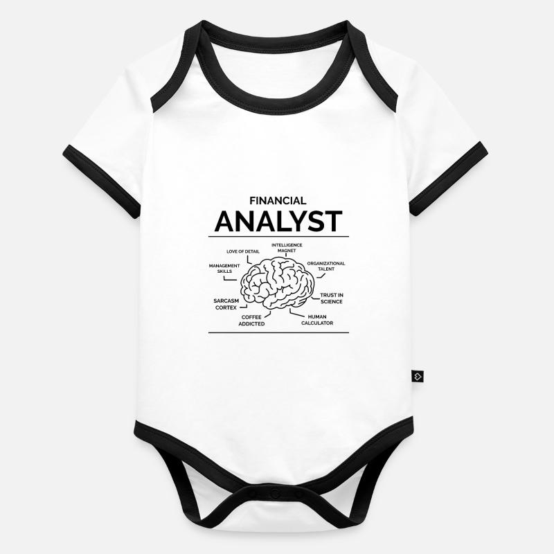 Analyste financier Body Bébé bio contrasté manches courtes