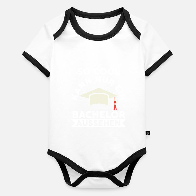 Student Akademiker Uni Abschlussfeier Bachelor Baby Bio-Kurzarm-Kontrastbody