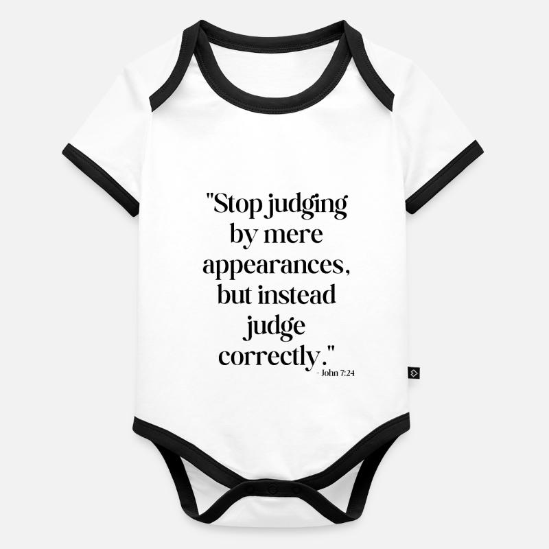 Stop judging by mere appearances... Organic Baby Contrasting Bodysuit