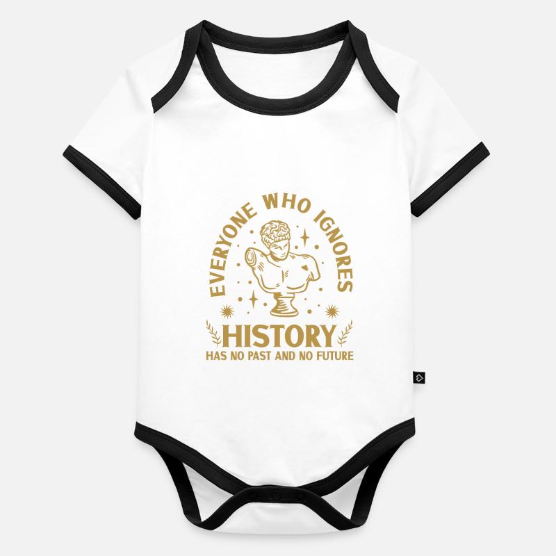 History historian History Organic Baby Contrasting Bodysuit