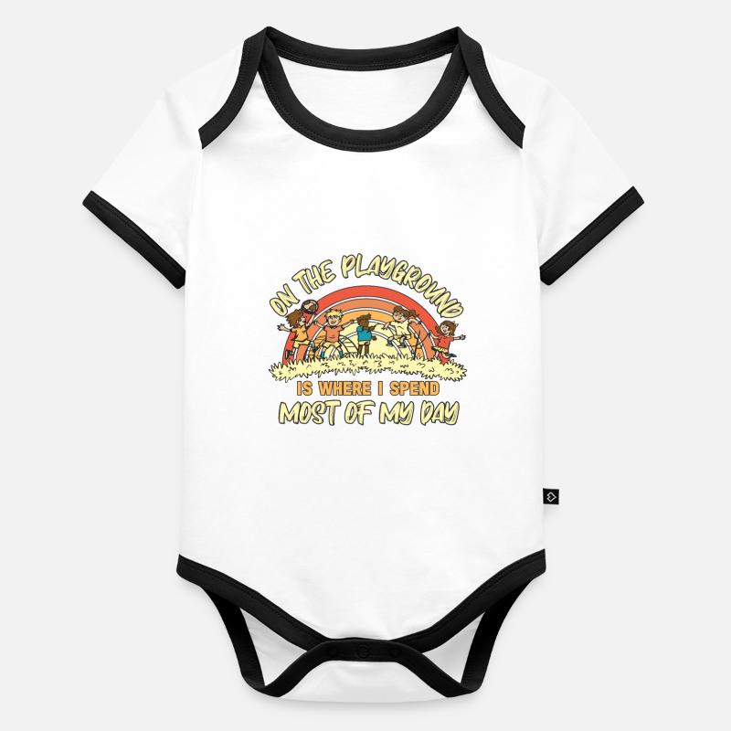 Primary School Teacher Kindergarten Educator Organic Baby Contrasting Bodysuit