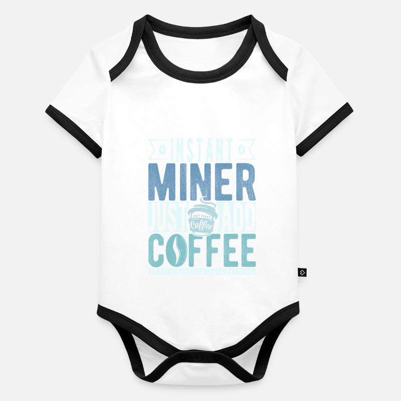 Dicton de café Bergmann Body Bébé bio contrasté manches courtes