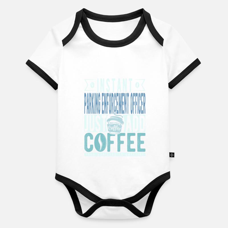 Parkbeamter Kaffee Spruch Baby Bio-Kurzarm-Kontrastbody