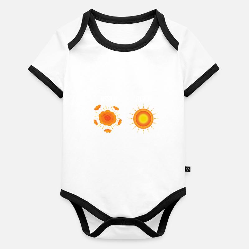 Physique Phyiker Physique nucléaire Body Bébé bio contrasté manches courtes