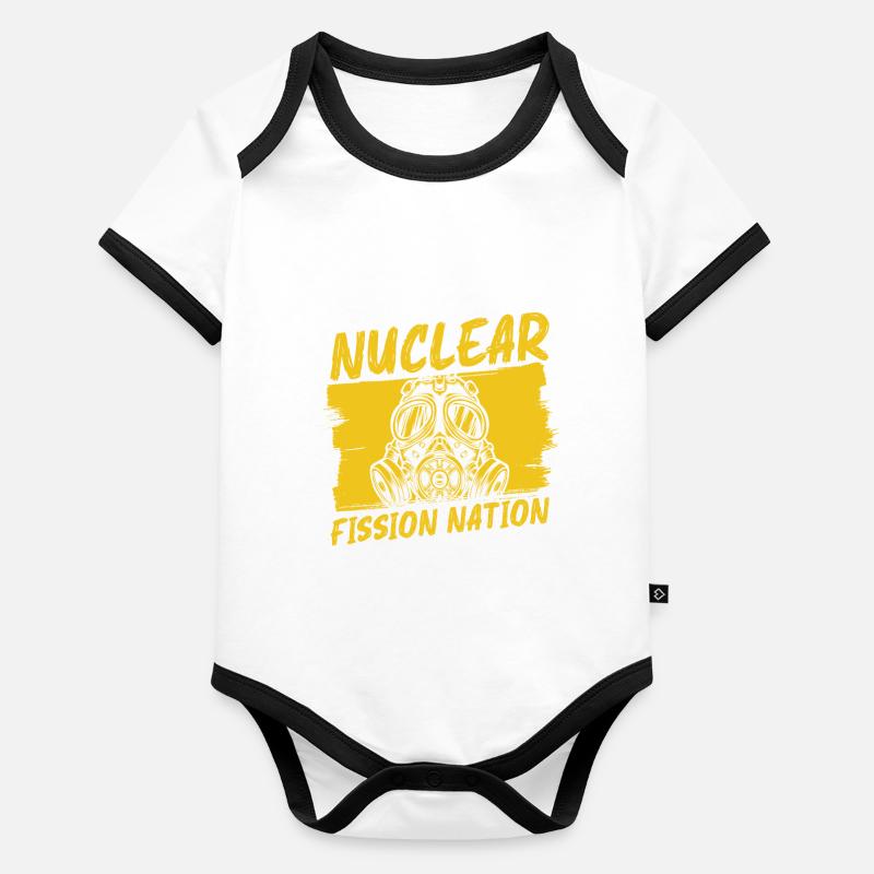 Physique Phyiker Physique nucléaire Body Bébé bio contrasté manches courtes