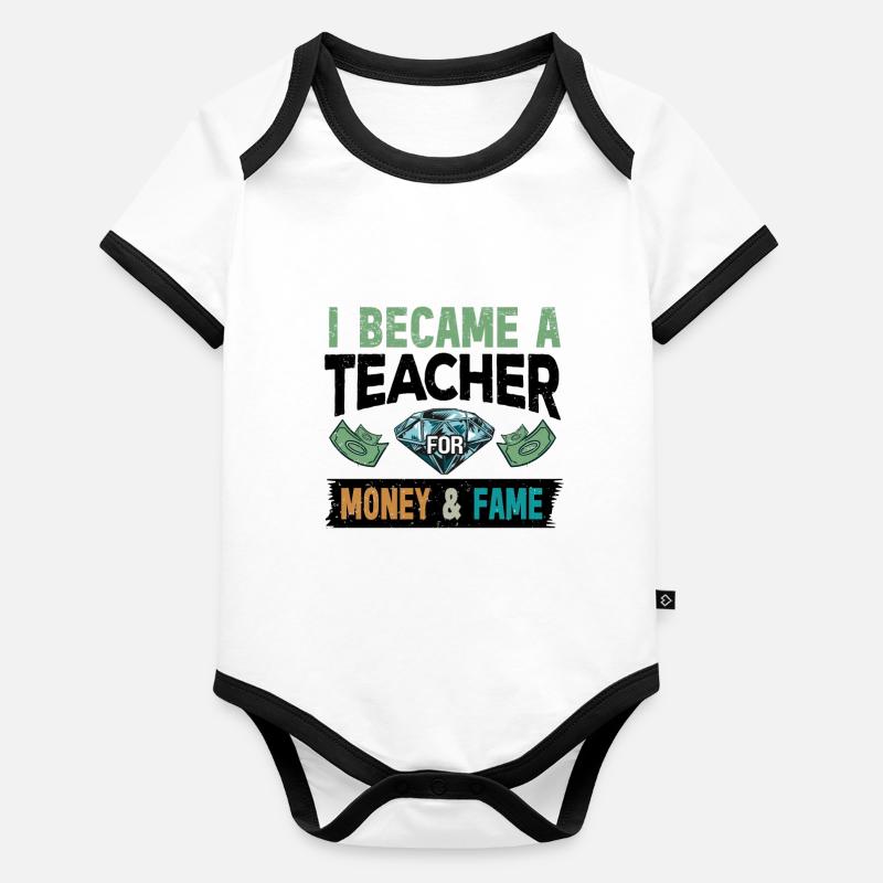 Primary School Teacher Kindergarten Educator Organic Baby Contrasting Bodysuit