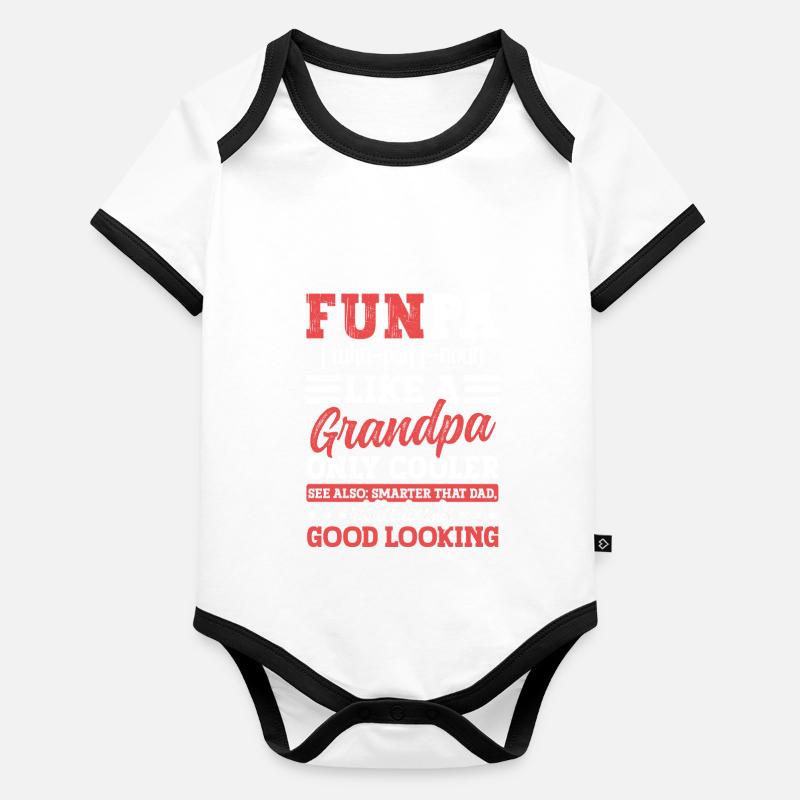 Définition de Funpa comme un grand-père seulement plus cool Body Bébé bio contrasté manches courtes