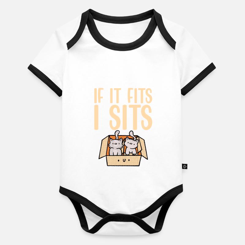 Si ça convient, je m’assois 4 Body Bébé bio contrasté manches courtes