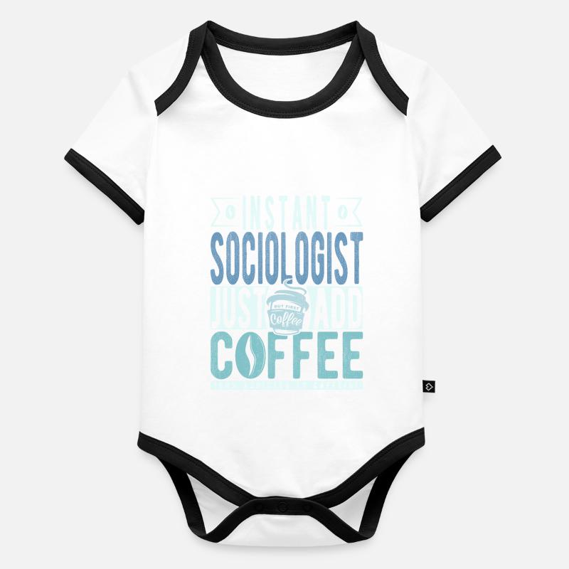 Café du sociologue Body Bébé bio contrasté manches courtes