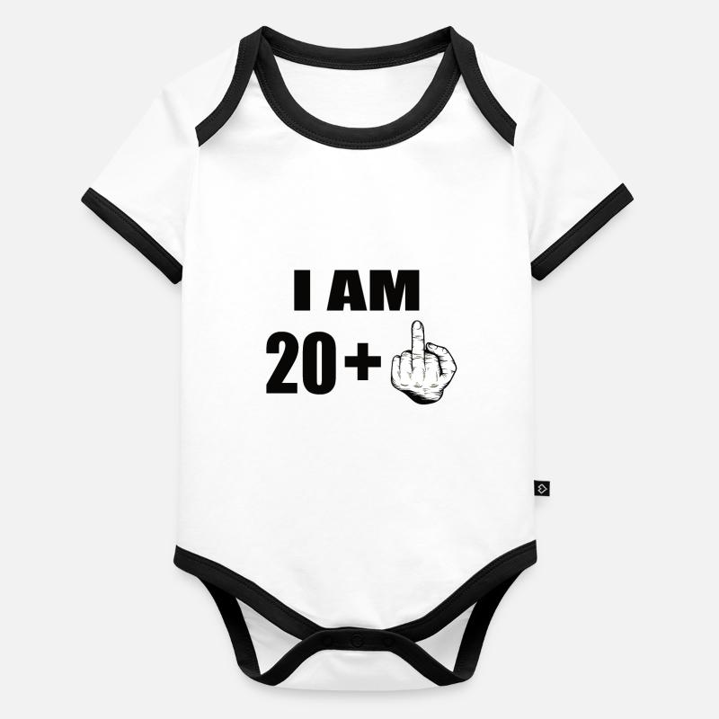 21st birthday Organic Baby Contrasting Bodysuit
