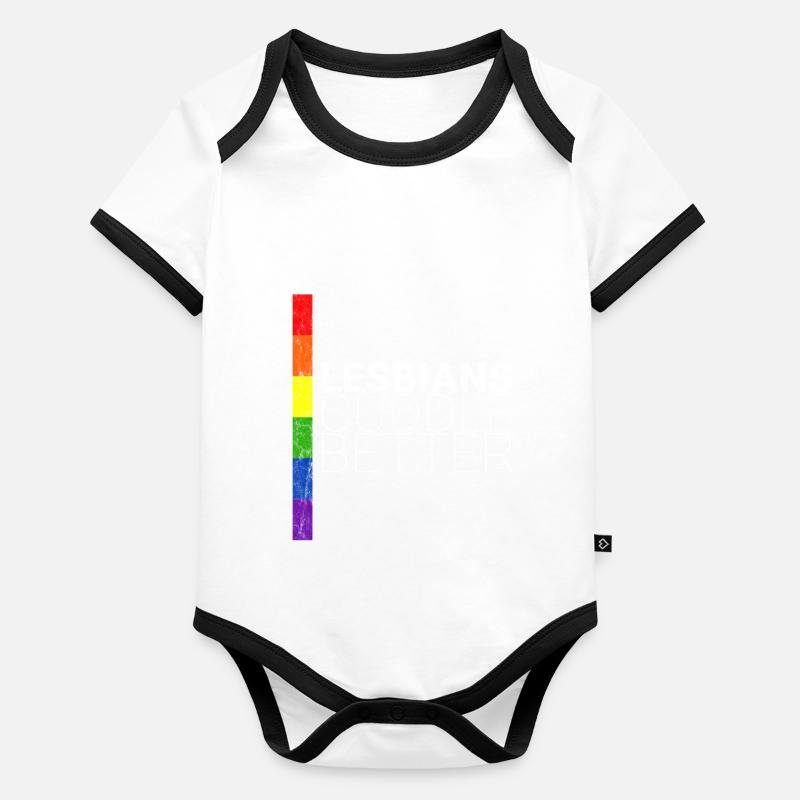 Lesbians Cuddle Better 3 Baby Bio-Kurzarm-Kontrastbody