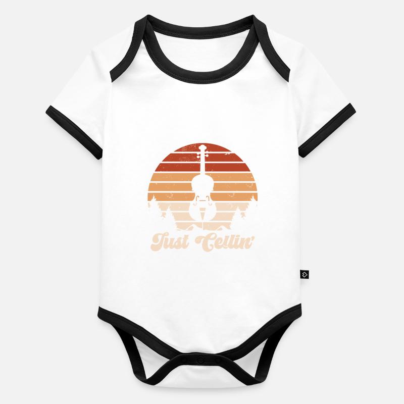 Cello Funny Gift Viola Organic Baby Contrasting Bodysuit