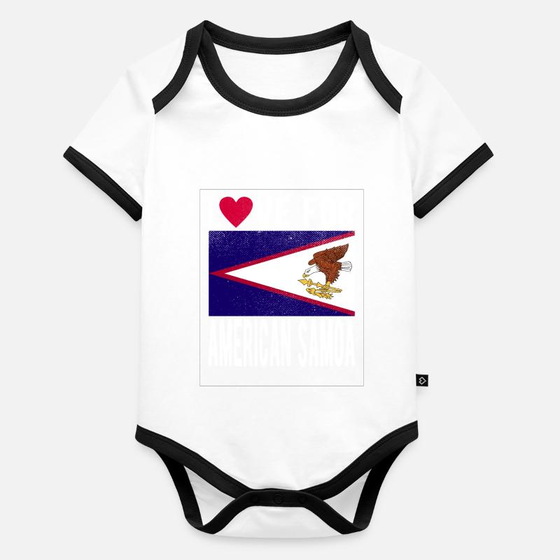 Amerikanischen Samoa-inseln Souvenir Baby Bio-Kurzarm-Kontrastbody